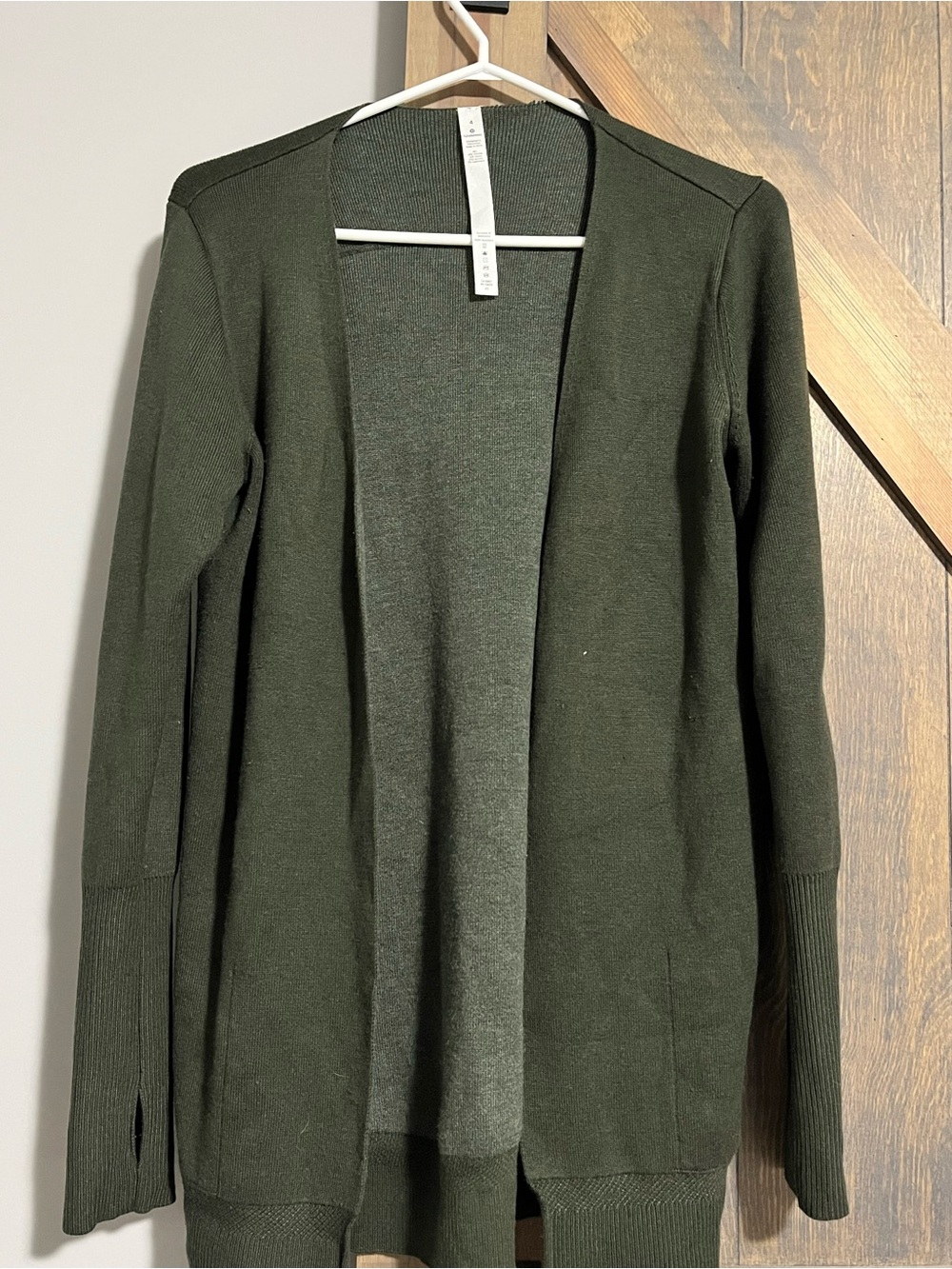 lululemon athletica Olive Green Open-Front Women's Cardigan